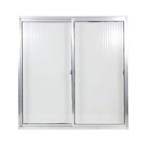 Janela de Correr Lateral com 2 Folhas Vidro Canelado sem Grade em Alumínio Home 100X100CM - Quality