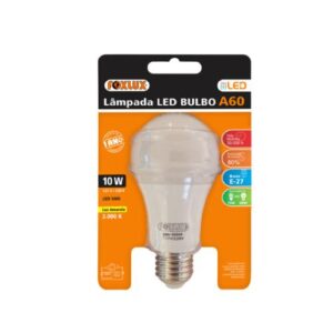 LAMPADA LED BULBO A60 10W 6500K 12V - FOX LUX