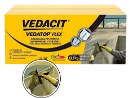 Argamassa Polimérica Vedatop Flex 13,5kg Vedacit - Imagem 3