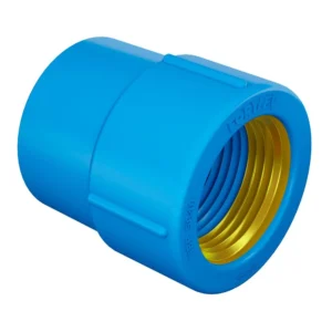 Luva Soldável em PVC com Bucha de Latão 25mmx3/4 Pol. Azul FORTLEV