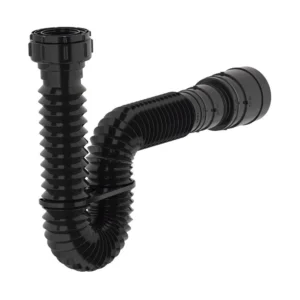 Sifão Sanfonado em Plástico DN38/50mm com Suporte Preto CENSI